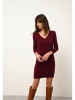 Just Cashmere Kaszmirowa sukienka "Tracy" w kolorze bordowym