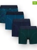 Vingino 4-delige set: boxershorts donkerblauw/turquoise