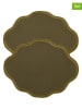 Ellos Home 2-delige set: placemats "Peggy" kaki - (L)27 x (B)47 cm