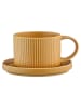 Björn 4-delige set: koffiekoppen "Scandi" okergeel - 150 ml