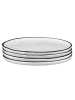 Björn Talerze (4 szt.) "Pure" w kolorze biało-czarnym do przystawek - Ø 16,5 cm