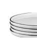 Björn 4er-Set: Dessertteller "Pure" in Weiß/ Schwarz - Ø 21,5 cm