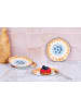 Björn 4er-Set: Dessertteller "Napoli" in Weiß/ Orange/ Blau - Ø 20 cm