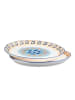 Björn 2er-Set: Servierteller "Napoli" in Weiß/ Blau/ Orange - Ø 30 cm