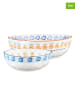 Björn 2-delige set: saladeschalen "Napoli" wit/blauw/oranje