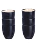 Björn 6-delige set: bekers "Iris" zwart/wit - 150 ml