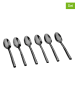 Björn 6-delige set: roestvrijstalen koffielepels "Olaf" zwart - (L)13 cm