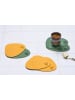Björn 6-delige set: omkeerbare onderzetters geel/groen - (L)13 x (B)11 cm