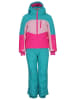Peak Mountain 2-delige ski-/snowboardoutfit "Fabiola" turquoise/roze