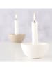 Boltze 2er-Set: Kerzenleuchter "Franyo" in Beige/ Creme - (H)5 cm