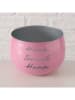 Boltze Windlicht "Home" in Dunkelrosa - (H)9 x Ø 13 cm