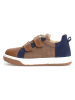 Naturino Leder-Sneakers "Caleb" in Dunkelblau/ Hellbraun