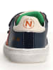 Naturino Leder-Sneakers in Dunkelblau/ Braun/ Orange