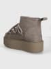 INUIKII Leder-Winterboots "Classic Low Platform" in Grau