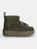 INUIKII Leder-Winterboots "Classic Low Platform" in Khaki