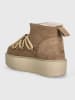 INUIKII Leder-Winterboots "Classic Low Platform" in Beige