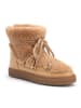 INUIKII Leder-Winterboots "Curly" in Beige