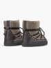 INUIKII Leder-Winterboots "Curly Rock"  in Beige/ Braun
