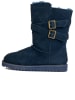 Gooce Leder-Winterstiefel "Huntspill Waterproof" in Dunkelblau