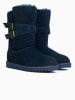 Gooce Leder-Winterstiefel "Huntspill Waterproof" in Dunkelblau