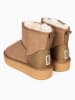 Gooce Leder-Winterboots "Acacia" in Hellbraun