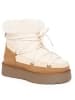 Gooce Leder-Winterboots "Warm" in Creme/ Hellbraun