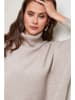 Soft Cashmere Rollkragenpullover in Taupe