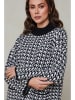 Soft Cashmere Sukienka dzianinowa w kolorze czarno-białym