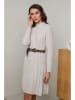 Soft Cashmere Sukienka dzianinowa w kolorze beżowym