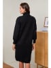 Soft Cashmere Strickkleid in Schwarz