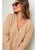Soft Cashmere Cardigan in Camel