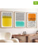 wall addiction 3-delige set: ingelijste kunstdrukken op hout