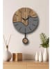 ABERTO DESIGN Zegar ścienny w kolorze jasnobrązowo-szarym - Ø 39 cm