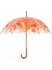 Esschert Design Stockschirm "Fall Leaves" in Transparent/ Orange - Ø 93 cm