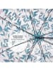 PERLETTI Paraplu "Leaves" transparant/blauw/grijs - Ø 89 cm