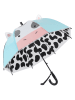 Le Monde du Parapluie Kinderschirm "Cow" in Weiß/ Schwarz/ Türkis - Ø 70 cm