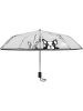 SUSINO Taschenschirm "Dog Printed" in Transparent/ Schwarz - Ø 98 cm