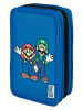 SCOOLI Piórnik "Super Mario" w kolorze niebieskim z akcesoriami