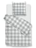 Zo!Home Bettwäsche-Set "Quattro di Lino" in Weiß/ Hellgrau