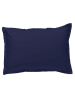 Soft by Perle de Coton Perkalowa poszewka w kolorze granatowym na poduszkę
