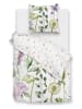 Zo!Home Renforcé-Bettwäsche-Set "Dandelion" in Weiß/ Grün/ Rosa