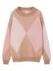 TATUUM Pullover in Hellbraun/ Rosa