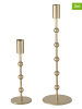 Boltze 2er-Set: Kerzenständer "Kimberly" in Gold
