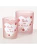 Boltze 6er-Set: Windlichter "Elsie" in Rosa