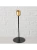 Boltze 3er-Set: Kerzenleuchter "Cosima" in Schwarz/ Gold
