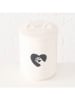 Boltze Pojemnik "Kitten" w kolorze biało-czarnym - wys. 17,5 x Ø 11 cm