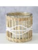 Boltze Windlicht ''Pasto'' in Beige - (H)10 x Ø 10 cm