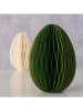 Boltze Dekoracje (2 szt.) "Eggo" w kolorze kremowo-zielonym - wys. 12 x Ø 9 cm