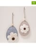Boltze 2er-Set: Dekoanhänger "Nayla" in Blau/ Grau - (H)14 cm