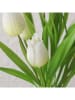Boltze Dekostrauß "Tulpe" in Grün/ Weiß - (H)31 cm